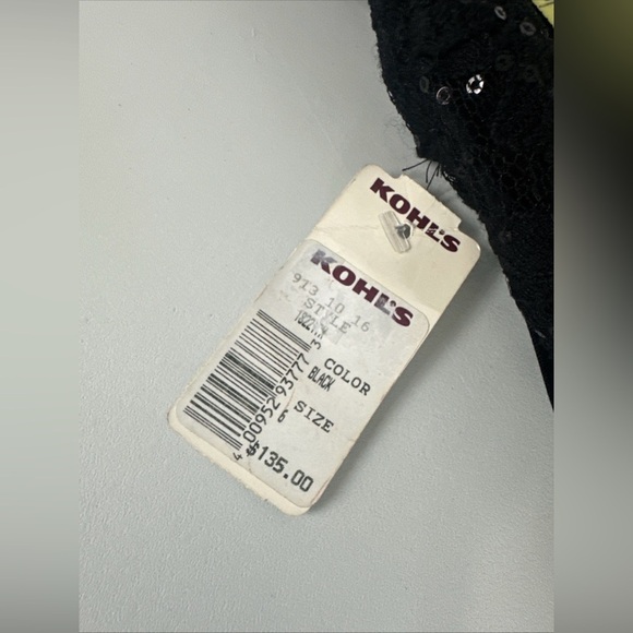 NEW One By Eight Sz 6 Black Tulle Lace Sequin Formal Cocktail Midi Dress Womens - Picture 3 of 11